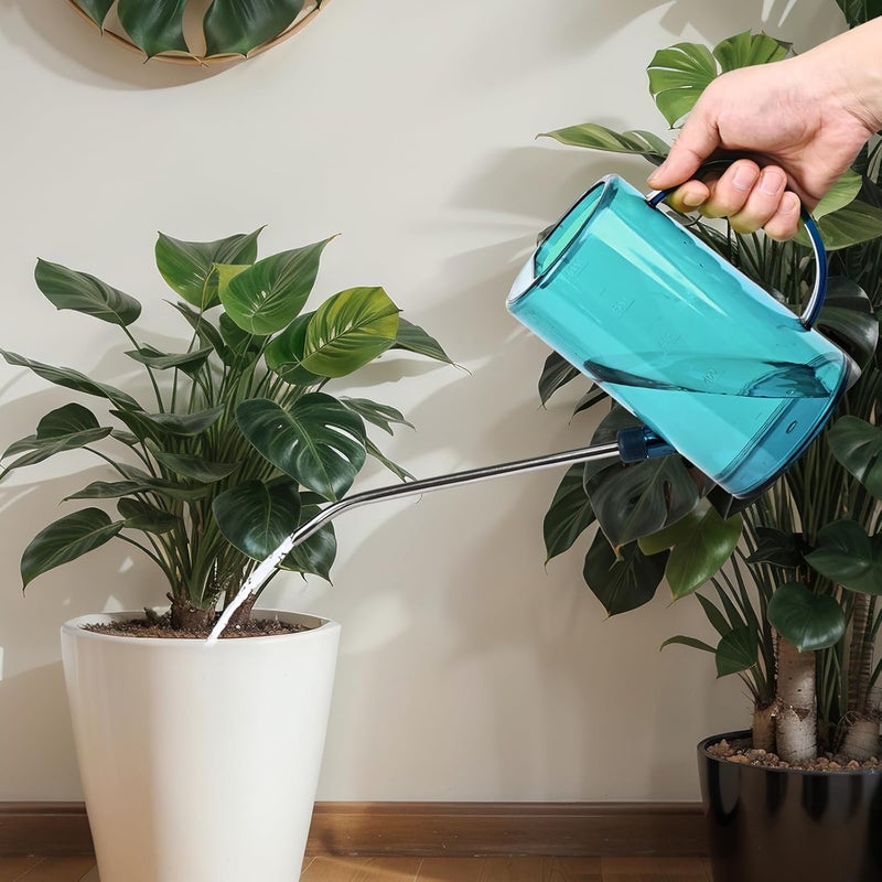 VKPLITE Plastic Watering Can - with Long Spout - 1/4 Gallon - 34 Oz - Sky Blue - Image 5